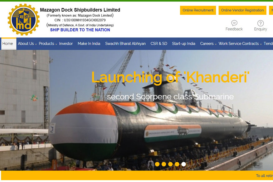 Recruitment of 176 posts of Non-Executives in Mazagon Dock Shipbuilders Limited